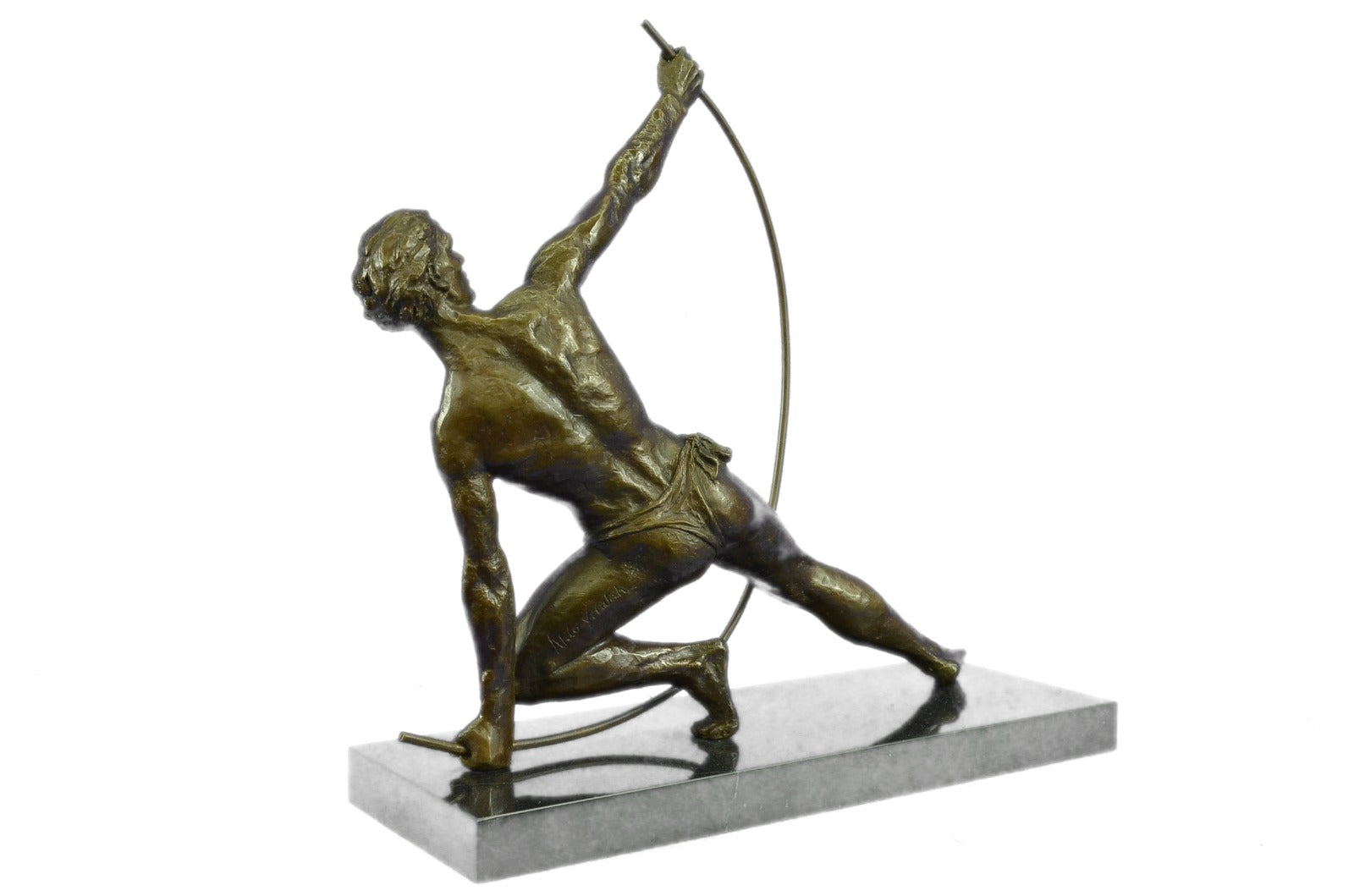 Bronze decor collectible sculpture Greek/Roman ~Vitaleh ~Nude Roman Archer Decor