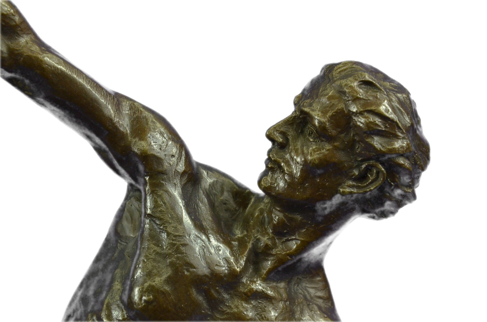 Bronze decor collectible sculpture Greek/Roman ~Vitaleh ~Nude Roman Archer Decor