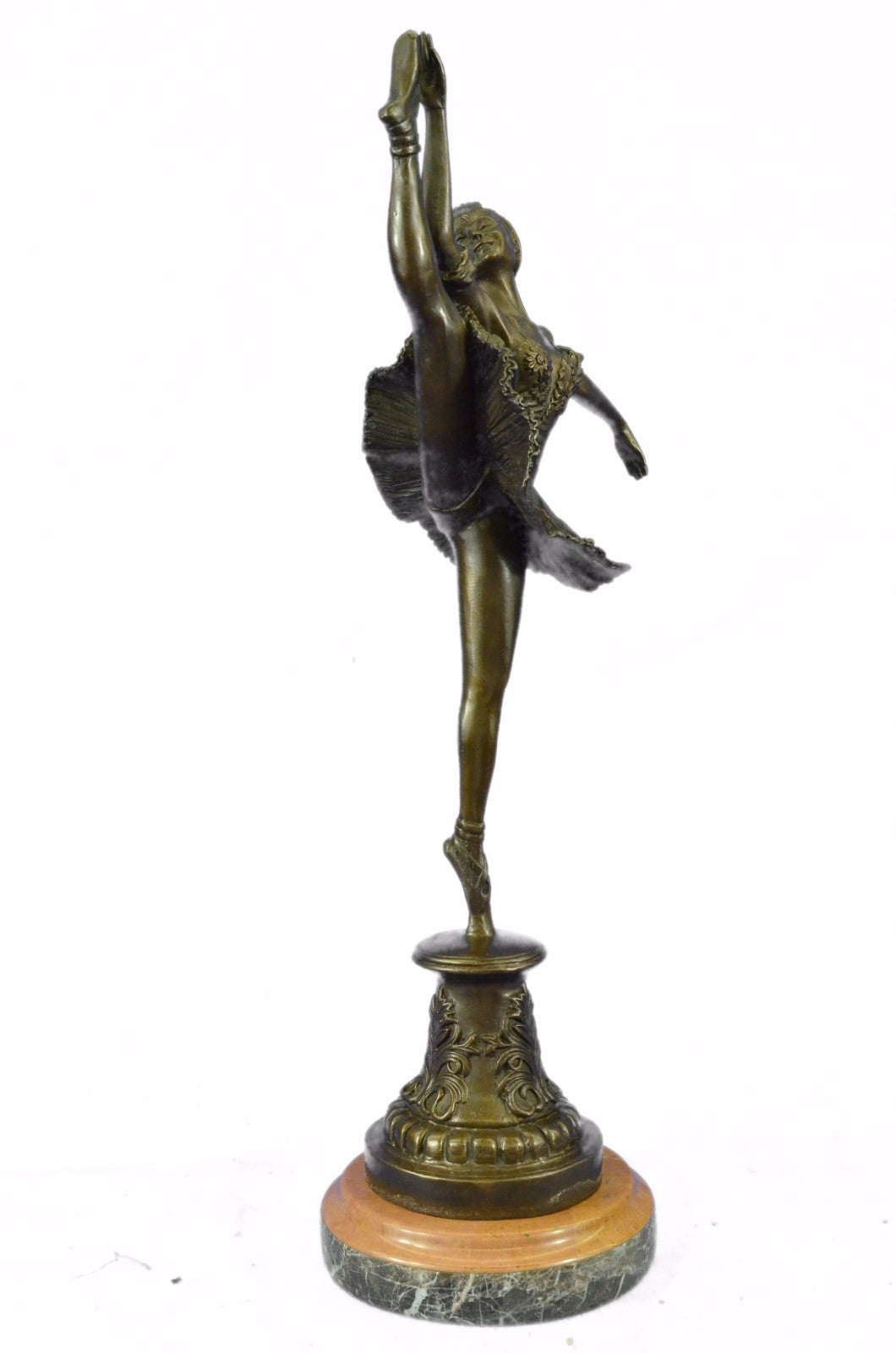 Hand Made By Lost wax Method Ballerina Dancer Young Woman Bronze Trophy Statue