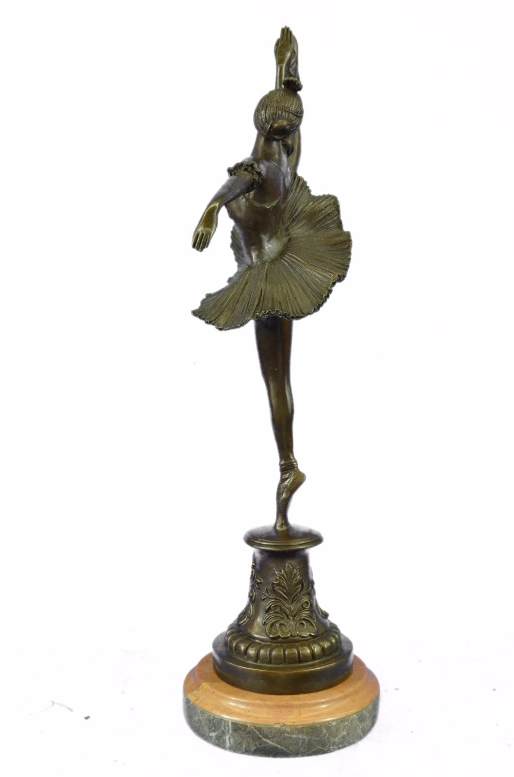 Hand Made By Lost wax Method Ballerina Dancer Young Woman Bronze Trophy Statue