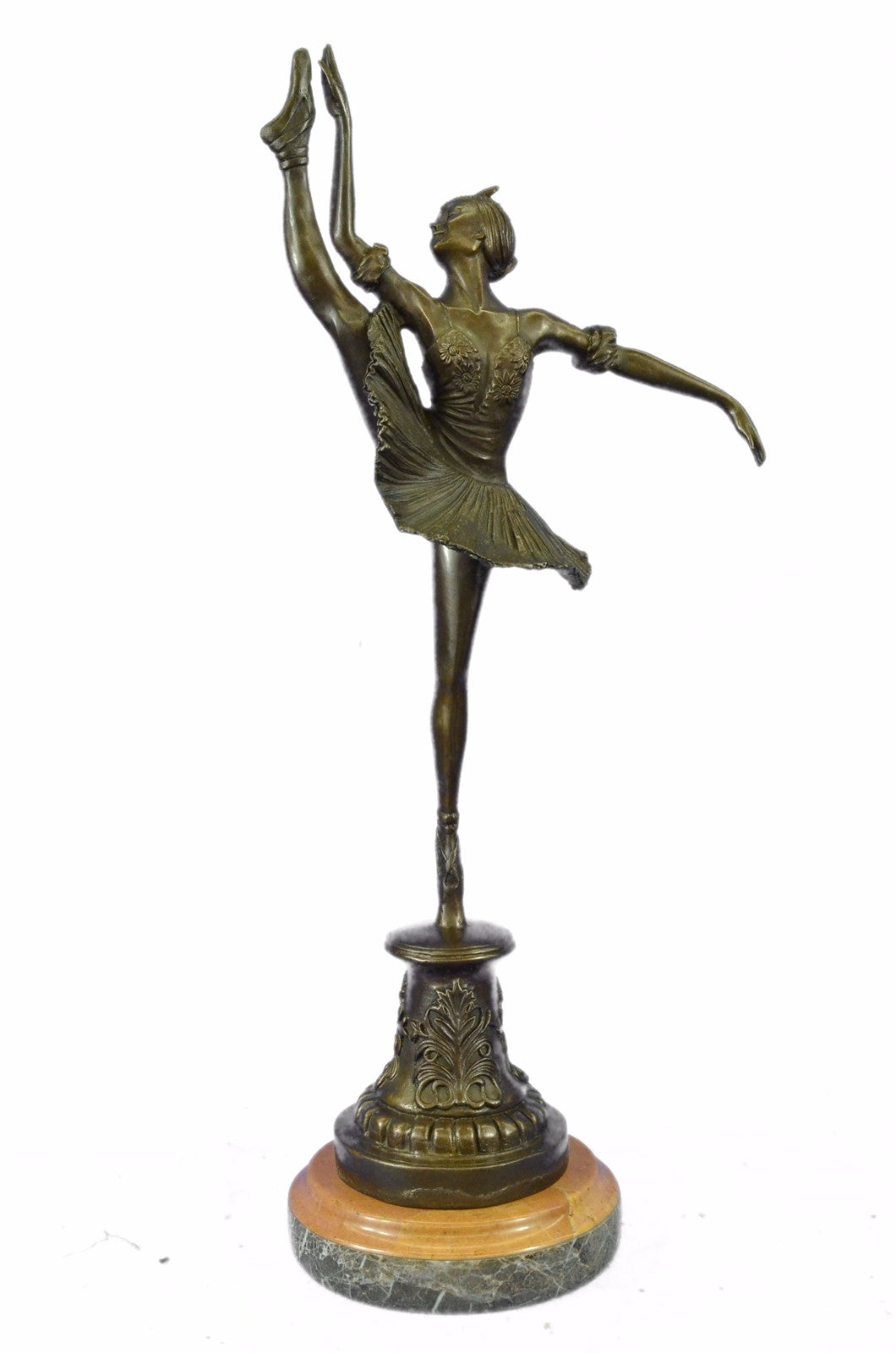 Hand Made By Lost wax Method Ballerina Dancer Young Woman Bronze Trophy Statue