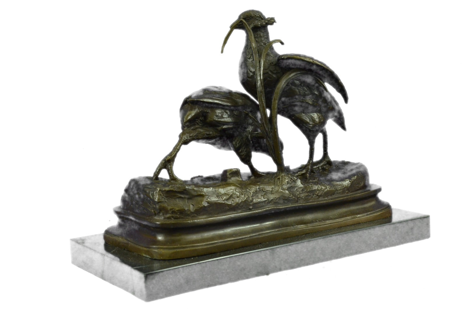 Vintage Victorian Style Bronze ~ Birds Pigeons Doves AMAZING Set Home Deco Gift
