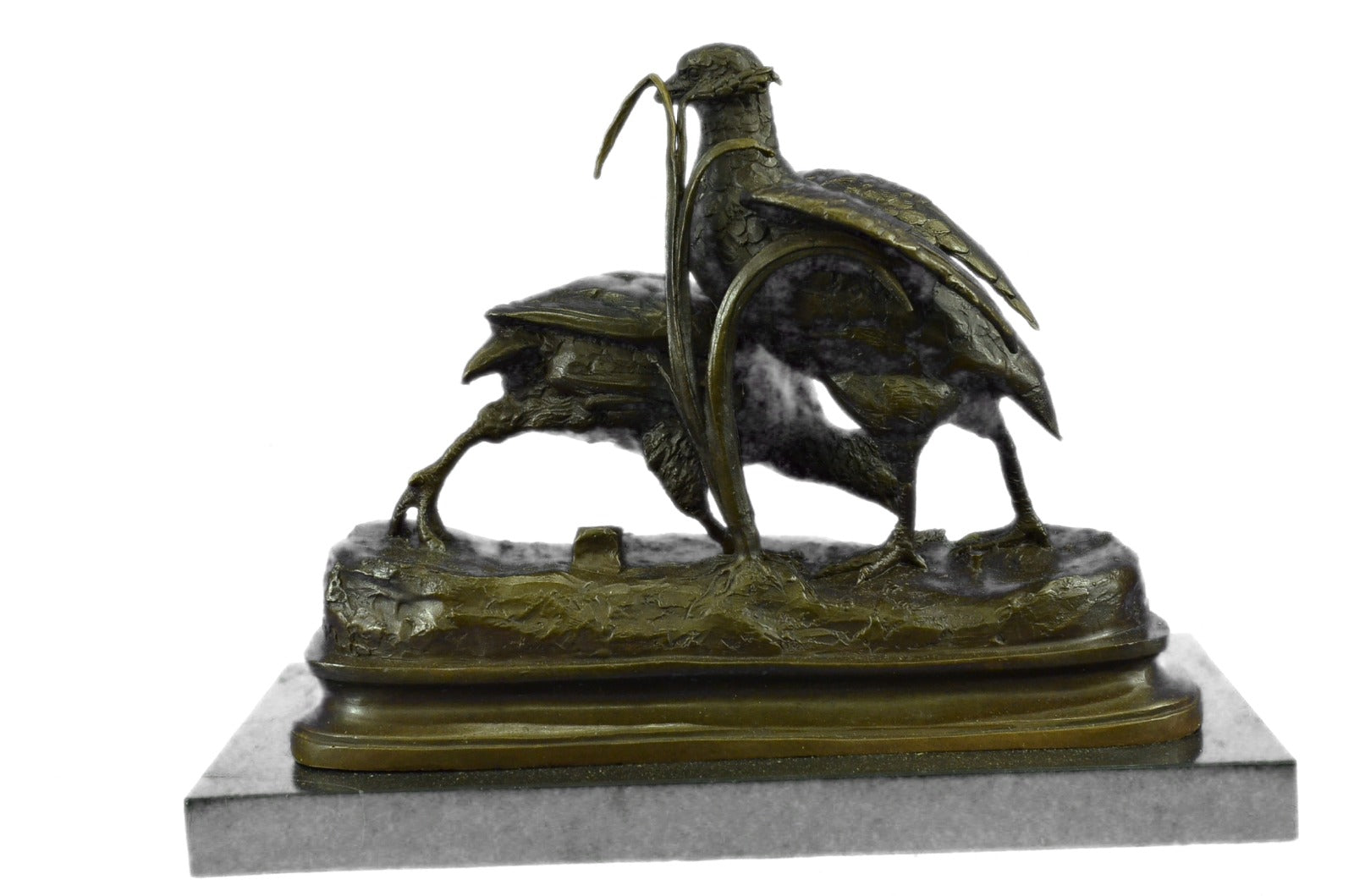Vintage Victorian Style Bronze ~ Birds Pigeons Doves AMAZING Set Home Deco Gift