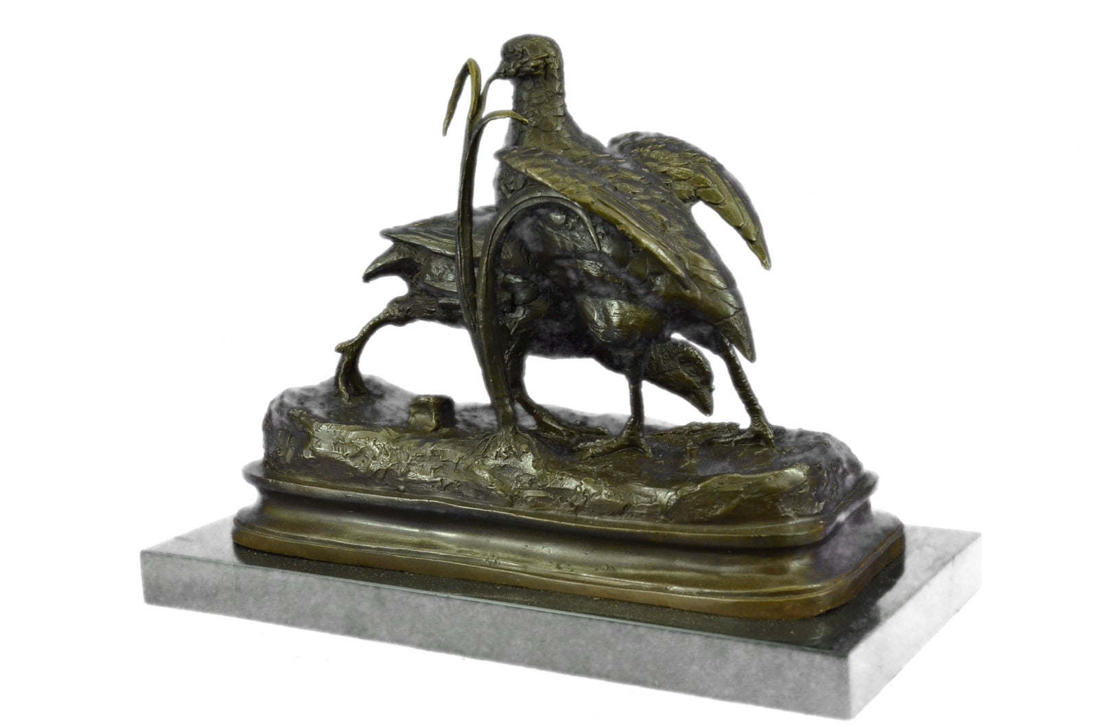 Vintage Victorian Style Bronze ~ Birds Pigeons Doves AMAZING Set Home Deco Gift