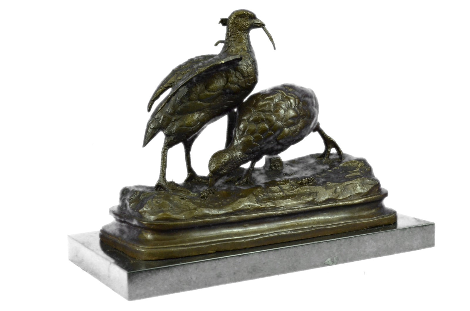 Vintage Victorian Style Bronze ~ Birds Pigeons Doves AMAZING Set Home Deco Gift