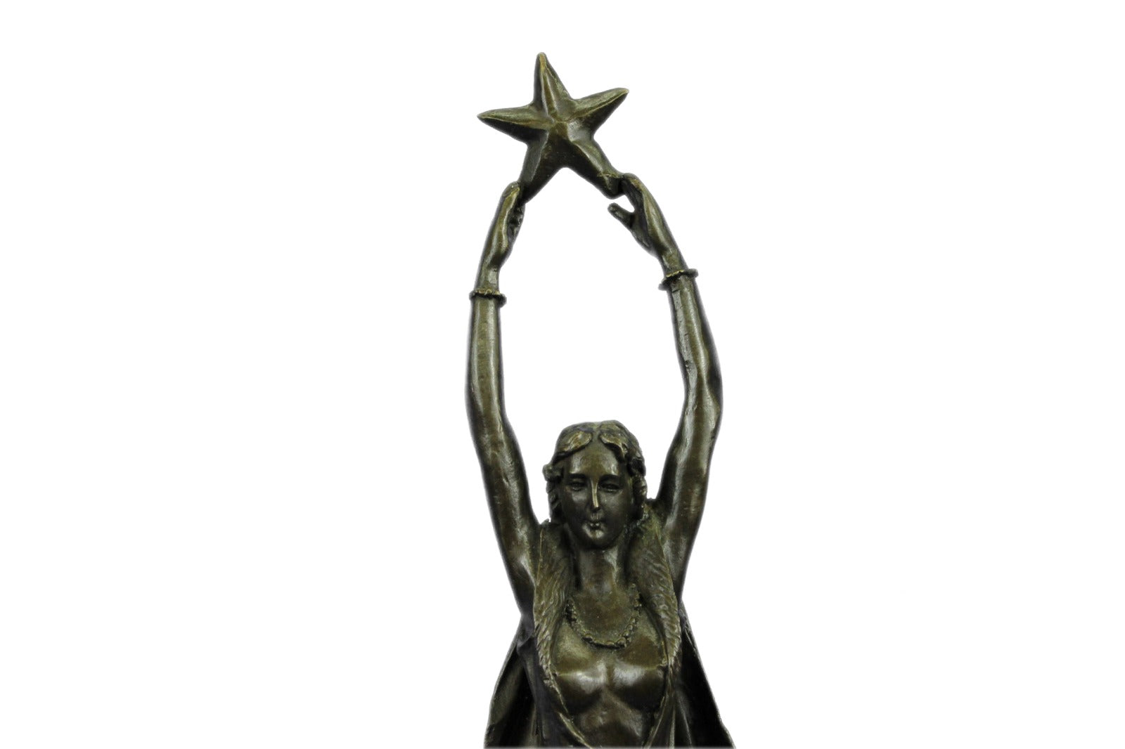 Handcrafted bronze sculpture SALE Pol Two With Goddess Woman Seger Ernst Signed