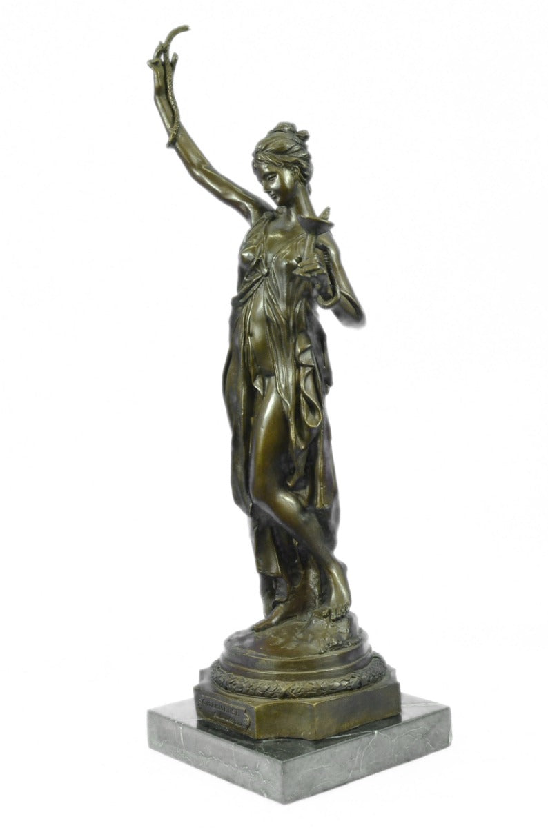Bronze Sculpture Gorgeous Maiden Hot Cast Home Office Garden Patio Decoration