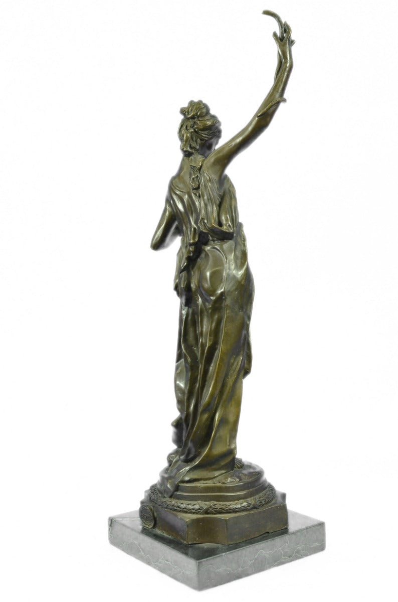 Bronze Sculpture Gorgeous Maiden Hot Cast Home Office Garden Patio Decoration