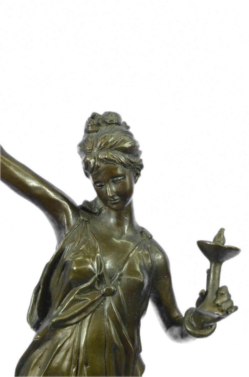 Bronze Sculpture Gorgeous Maiden Hot Cast Home Office Garden Patio Decoration
