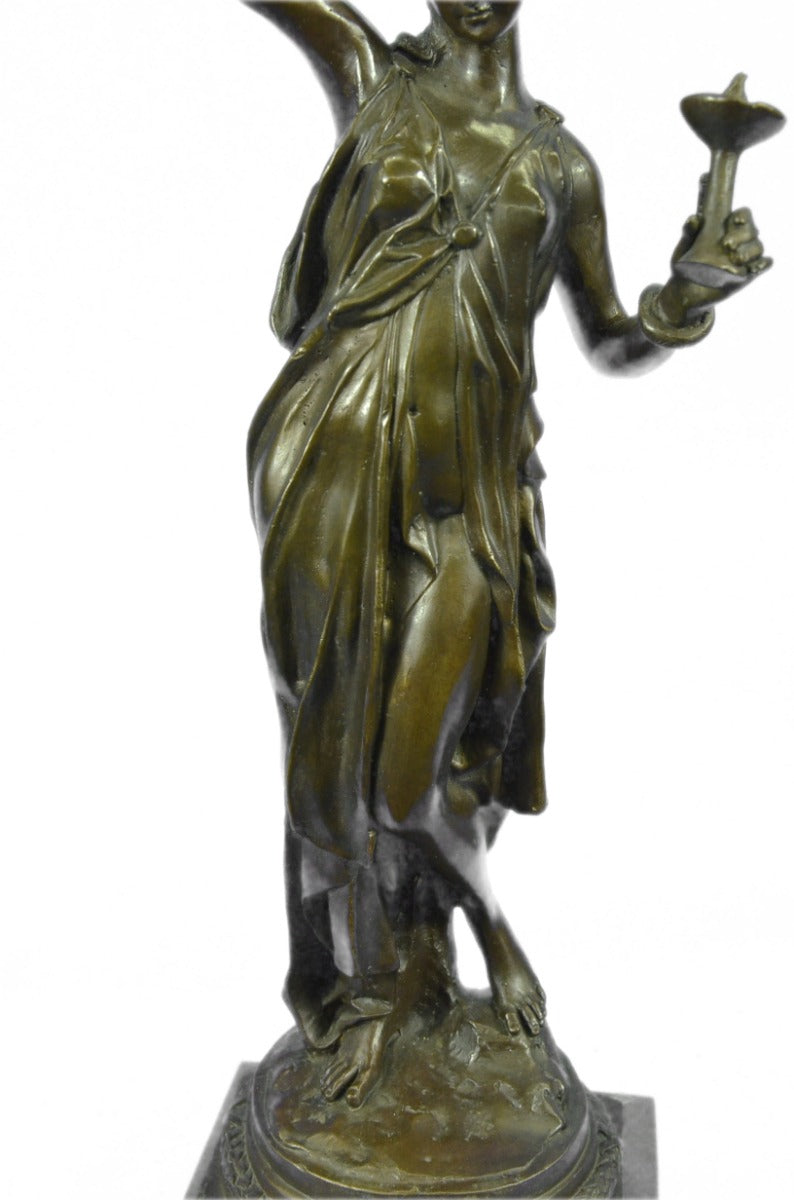 Bronze Sculpture Gorgeous Maiden Hot Cast Home Office Garden Patio Decoration