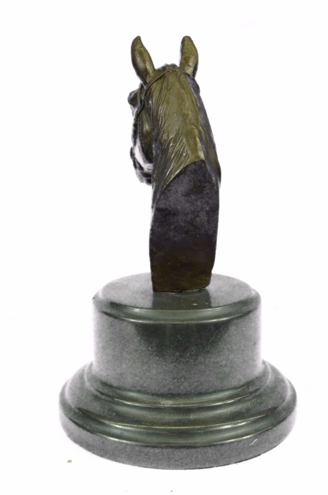 Horse Lovers Real Bronze Horses Head Dual Bust Sculpture Statue Equestrian Decor