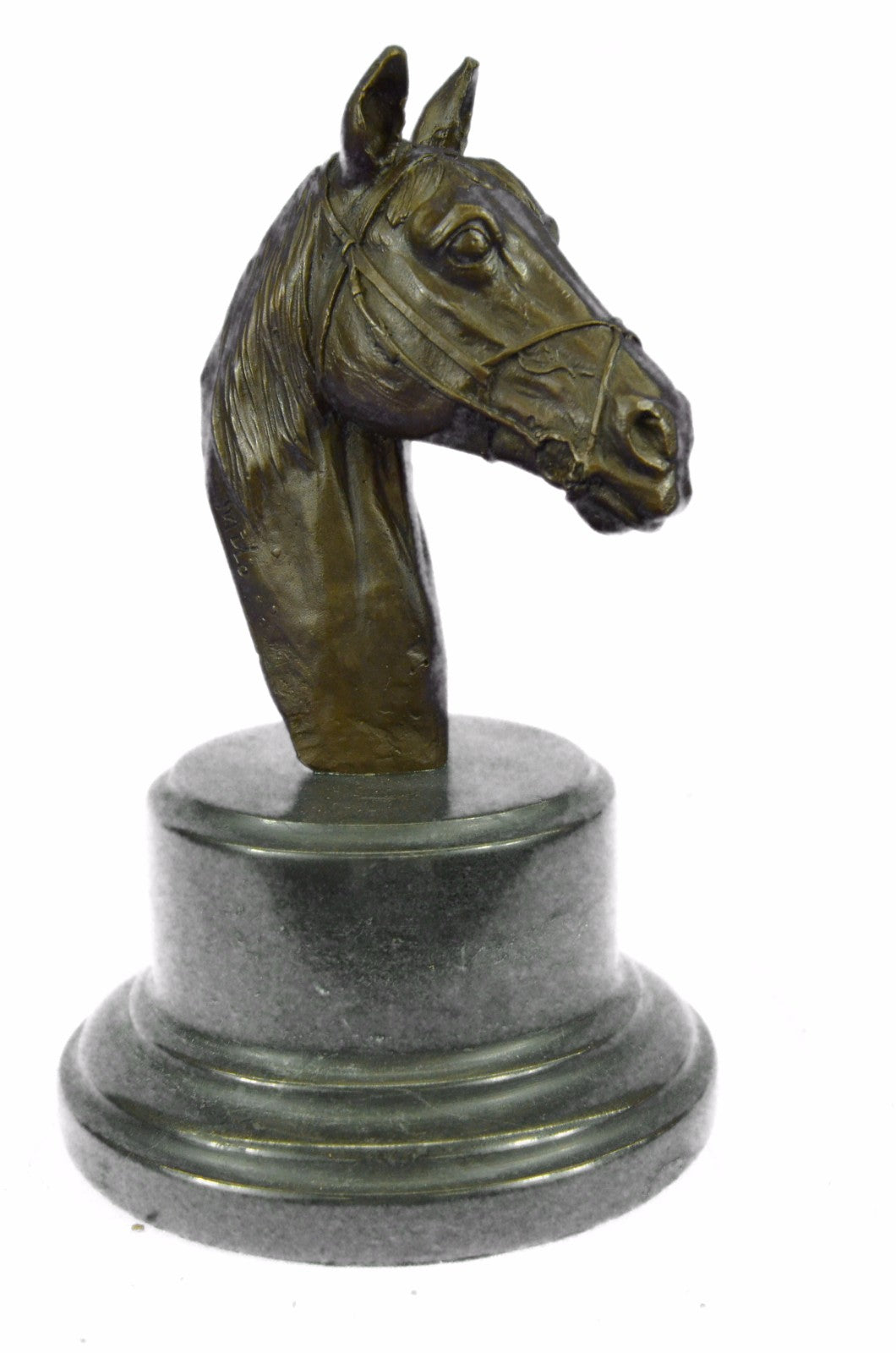 Horse Lovers Real Bronze Horses Head Dual Bust Sculpture Statue Equestrian Decor