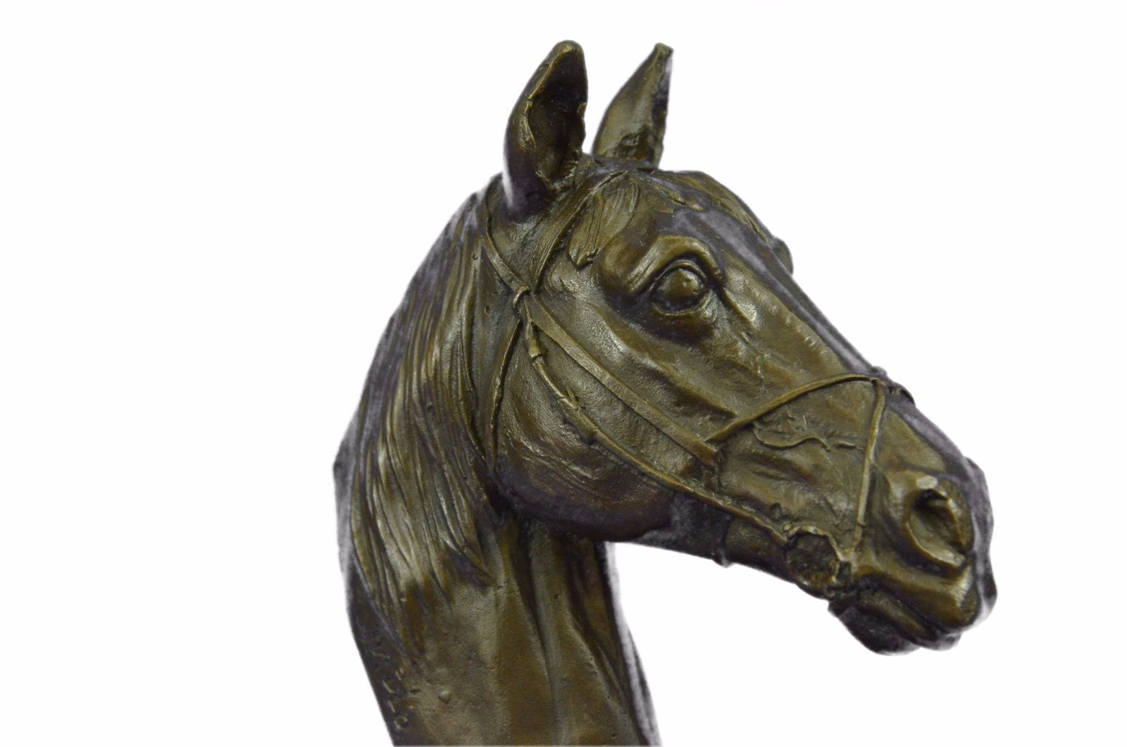 Horse Lovers Real Bronze Horses Head Dual Bust Sculpture Statue Equestrian Decor