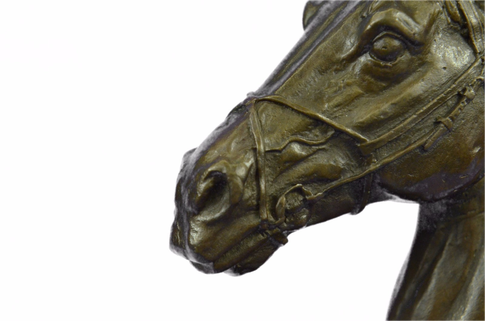 Horse Lovers Real Bronze Horses Head Dual Bust Sculpture Statue Equestrian Decor