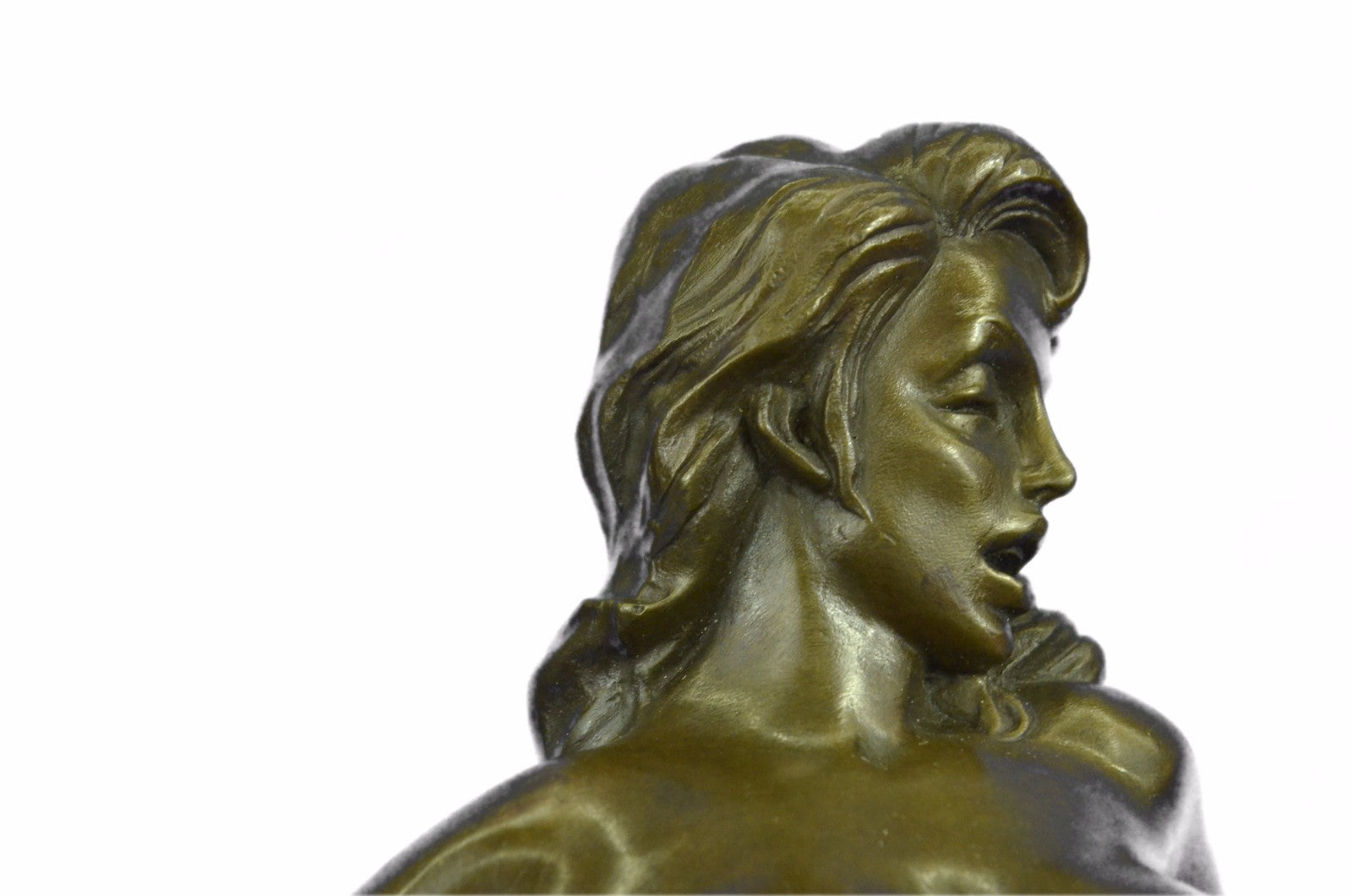 Handcrafted Nude Female Bronze Sculpture with Extra-Large Bust – Elegant Art for Home Décor
