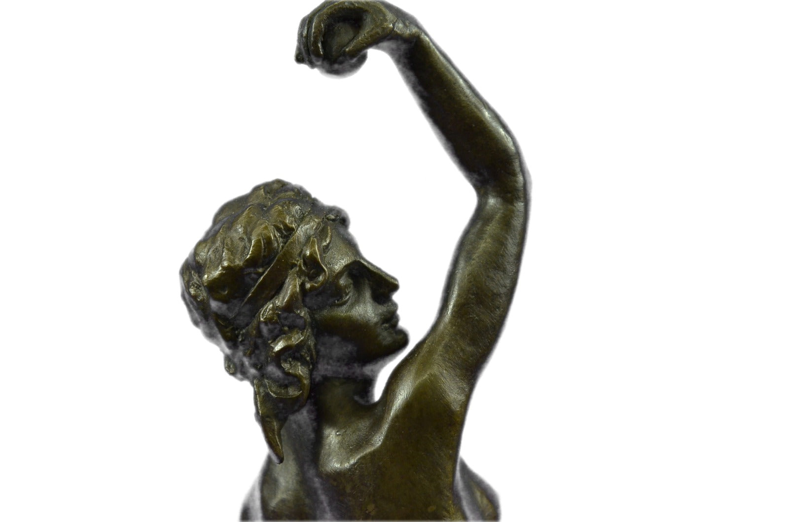 Elegant Roman Female Discus Thrower Bronze Statue – Handmade Nude Figurine Art Décor for Sale