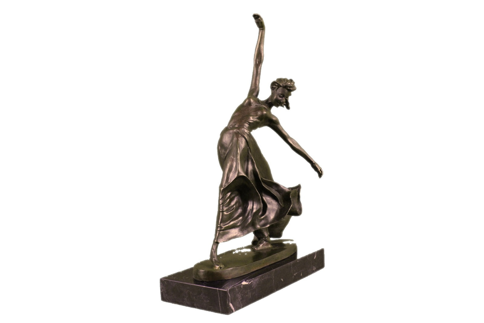 Bronze Sculpture of Gypsy Dancer By French Artist Jean Patoue Home Decor