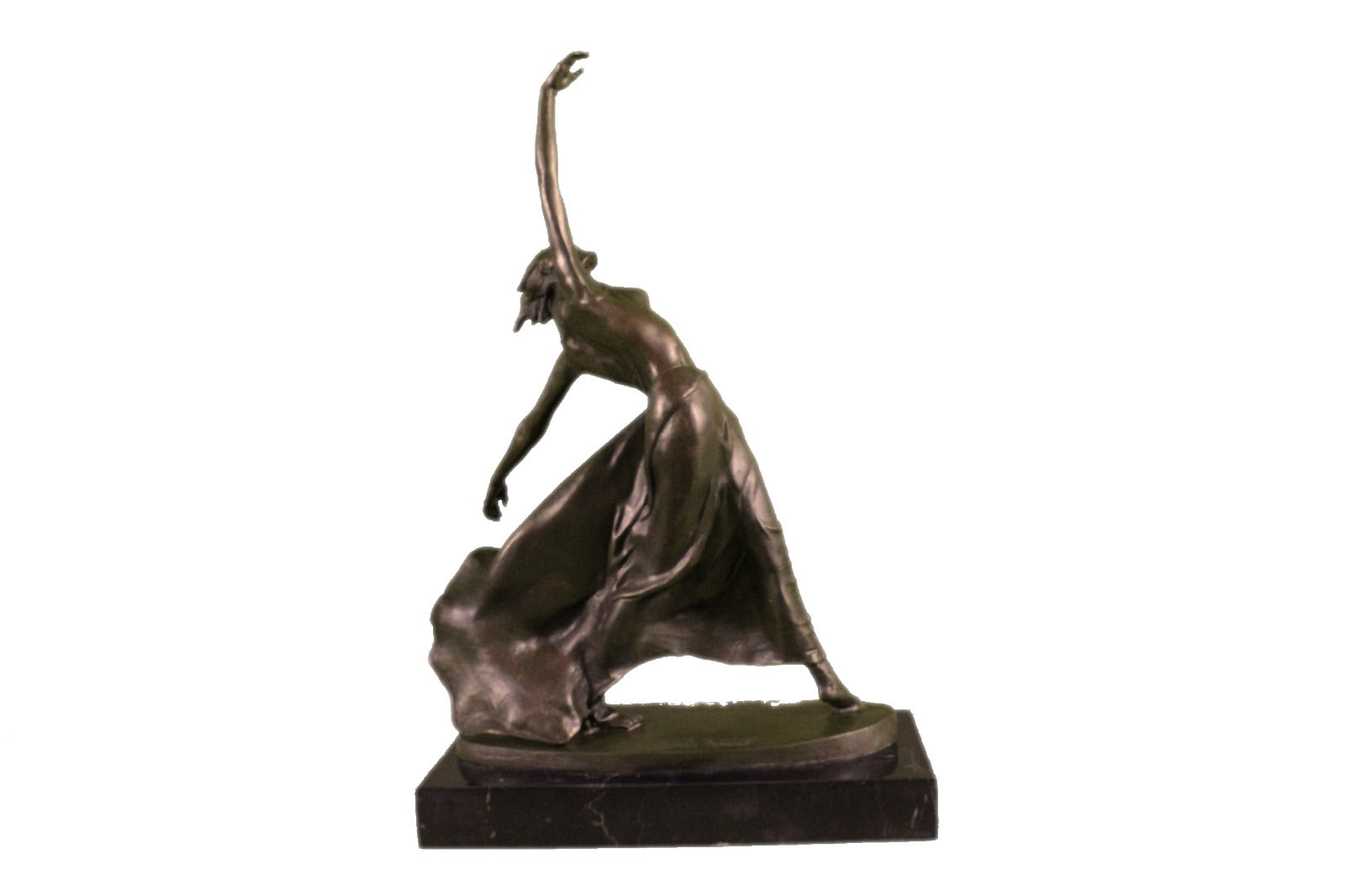 Bronze Sculpture of Gypsy Dancer By French Artist Jean Patoue Home Decor