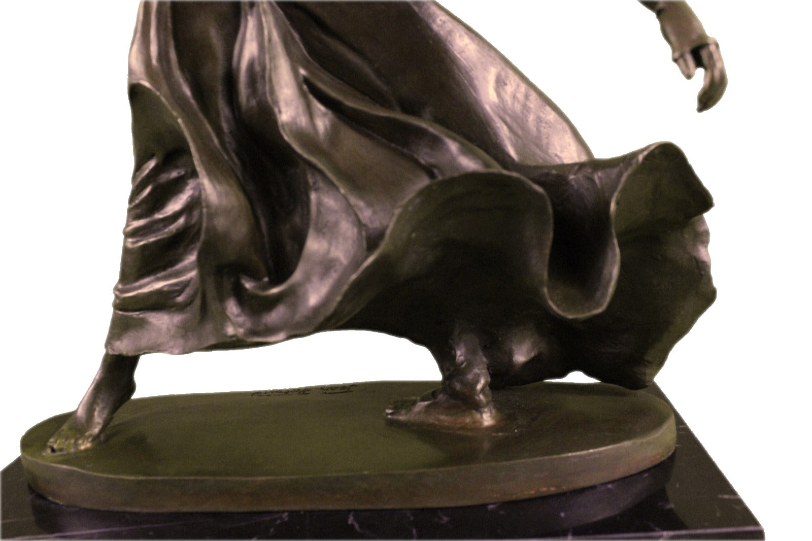 Bronze Sculpture of Gypsy Dancer By French Artist Jean Patoue Home Decor