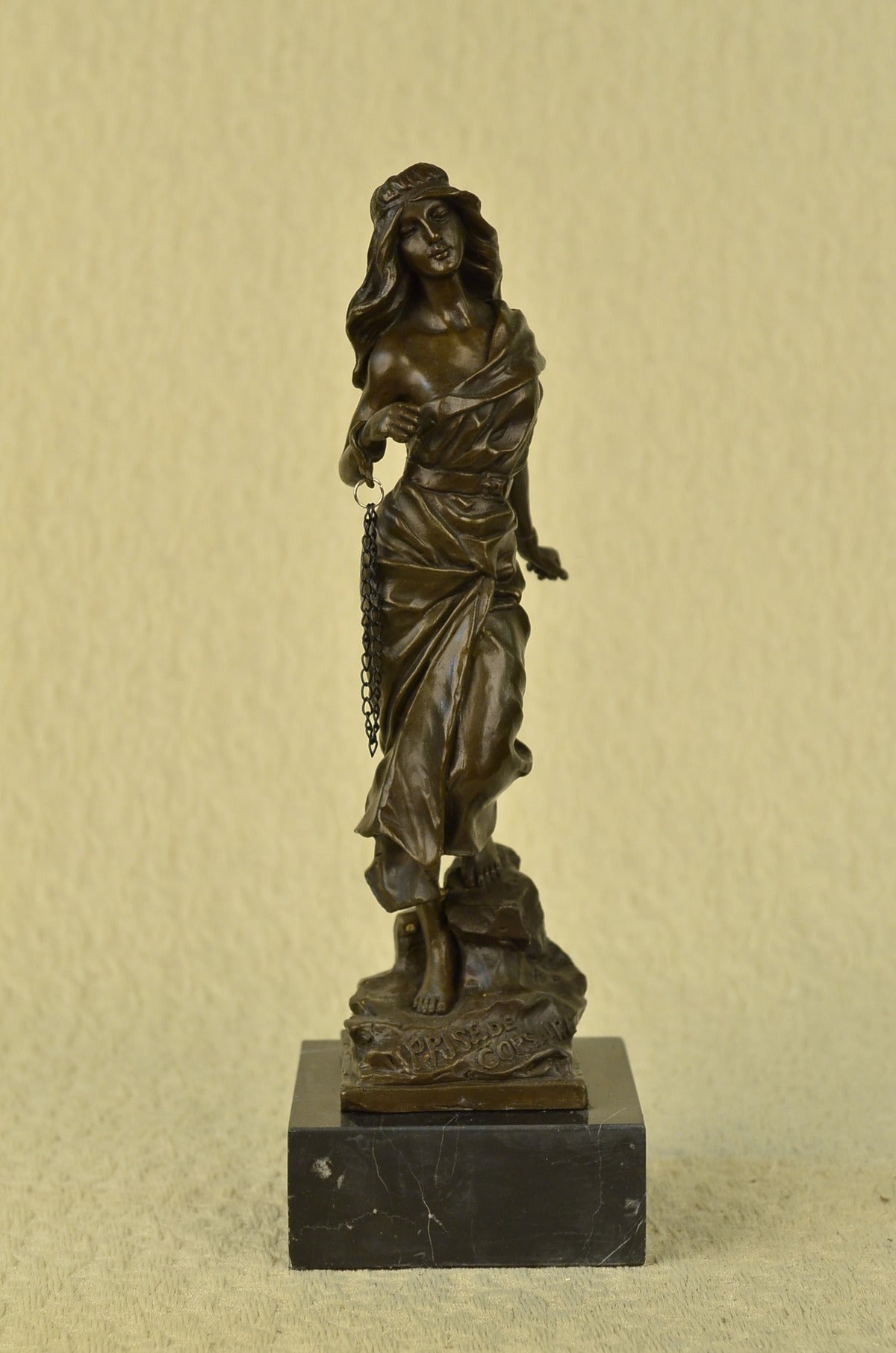 Handcrafted bronze sculpture SALE Sexy Captive Artist French Patoue Jean Signed