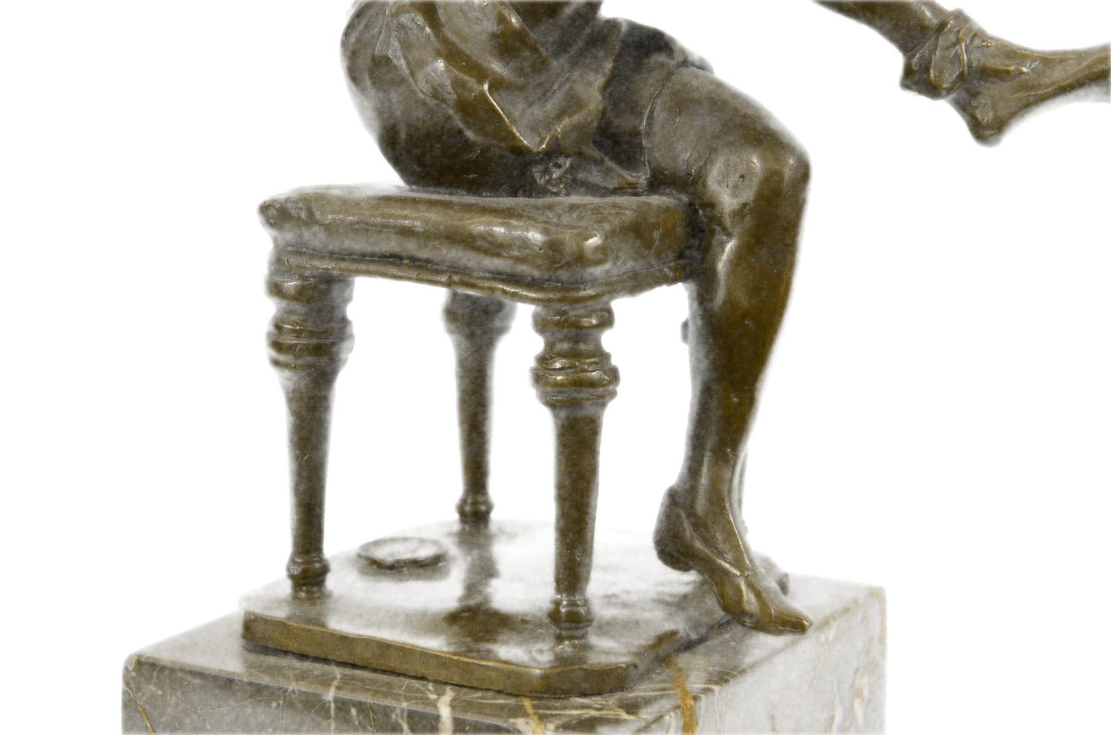 Vintage Victorian Maiden Garden Flowers Bronze Marble Statue Sculpture Gift