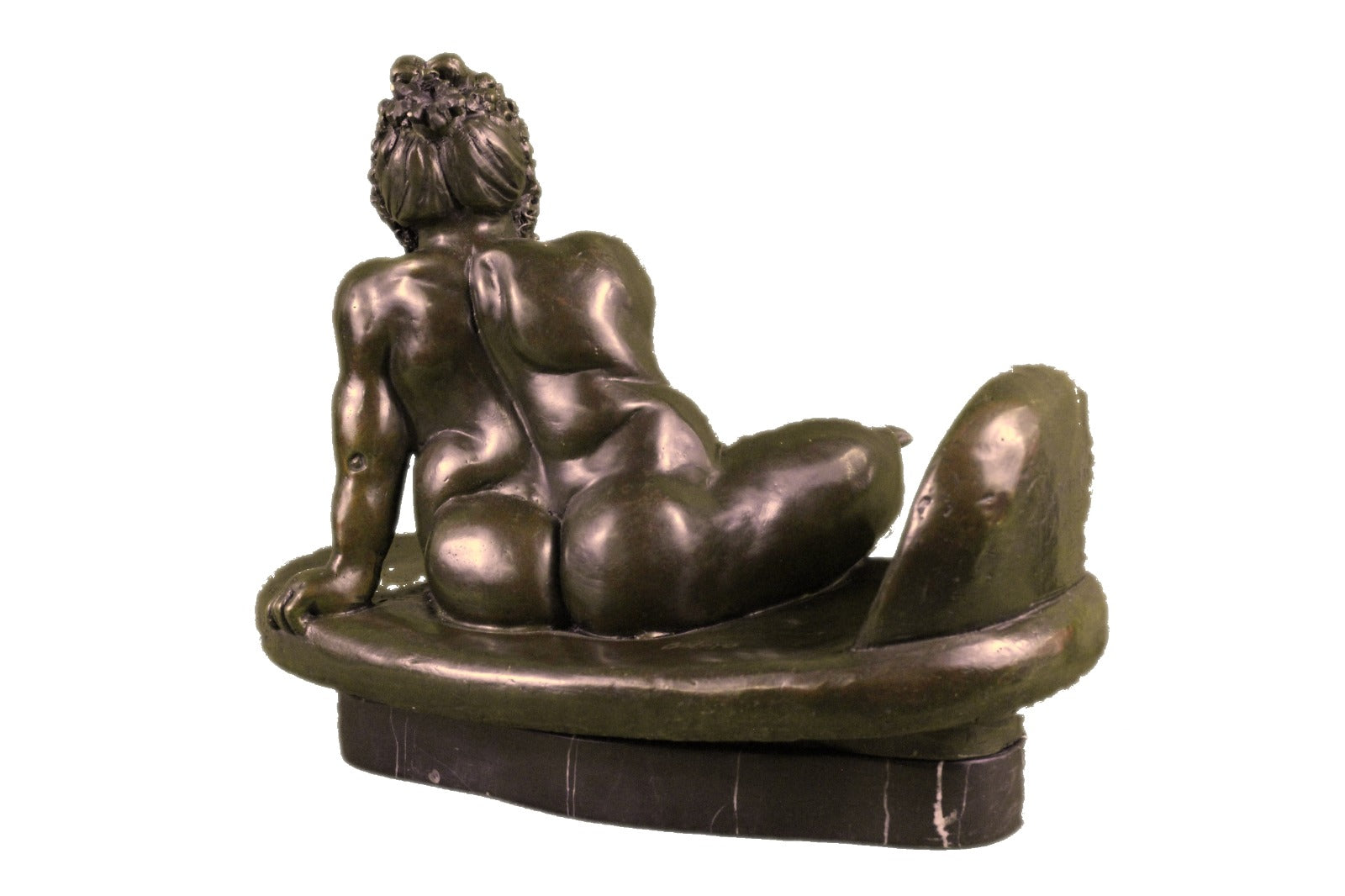 Handcrafted bronze sculpture SALE Female Botero Fernando Art Nude Marble Signed