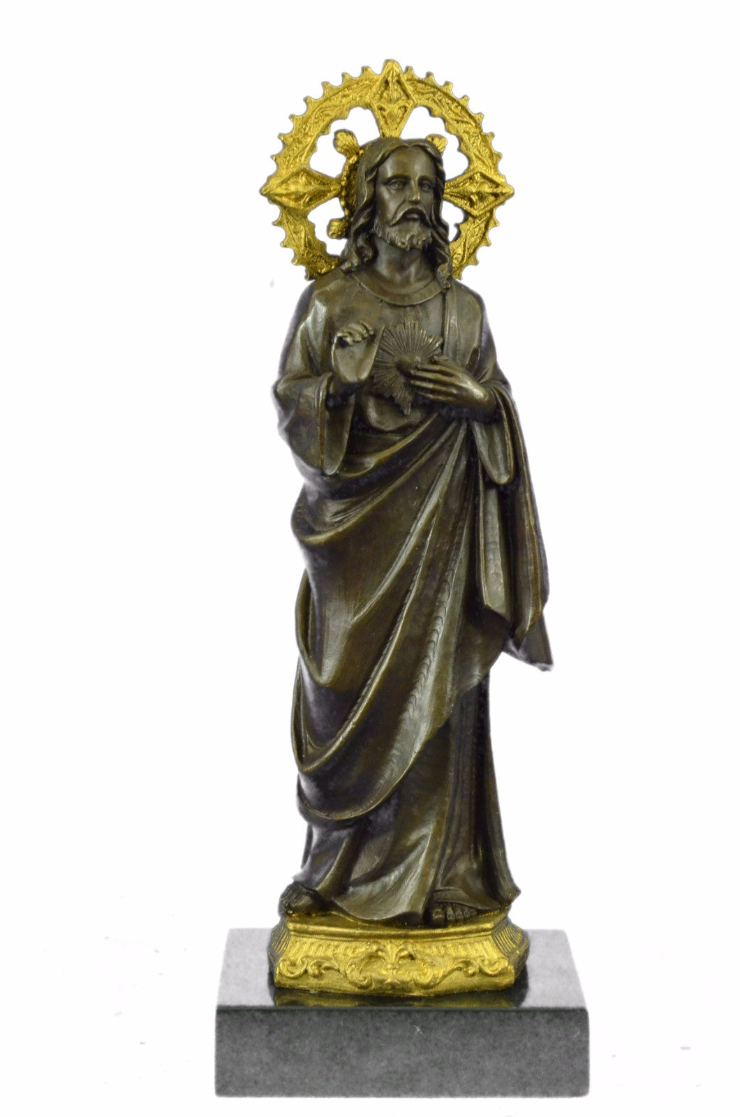 Bronze Sculpture Hand Made Jesus Museum Quality Classic Religious Statue Deal