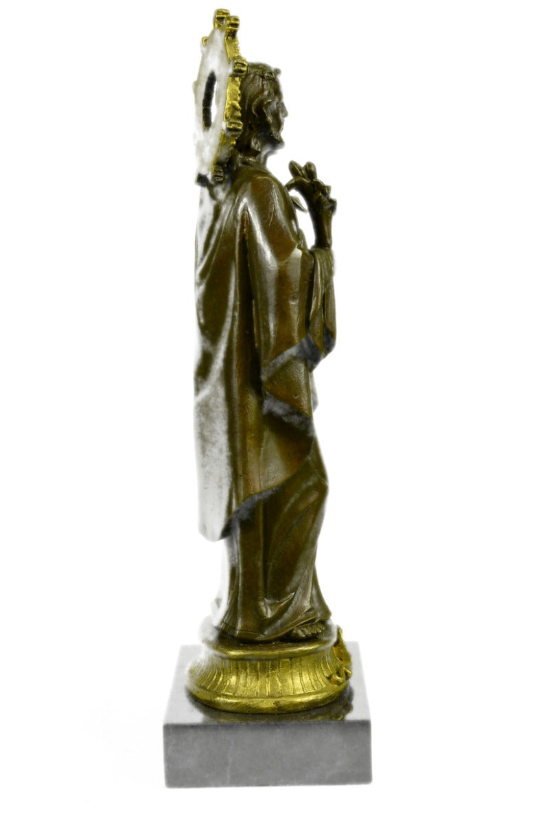 Religious Saint Joseph Jesus Father & Child BIG Beautiful Ornate Bronze Hotcast