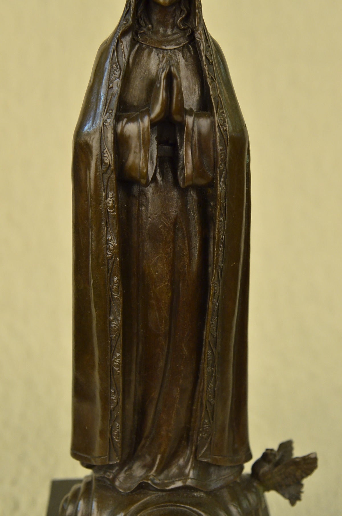 Virgin Mary Blessed Mother Metal Crown Religious Statuary Bronze Statue