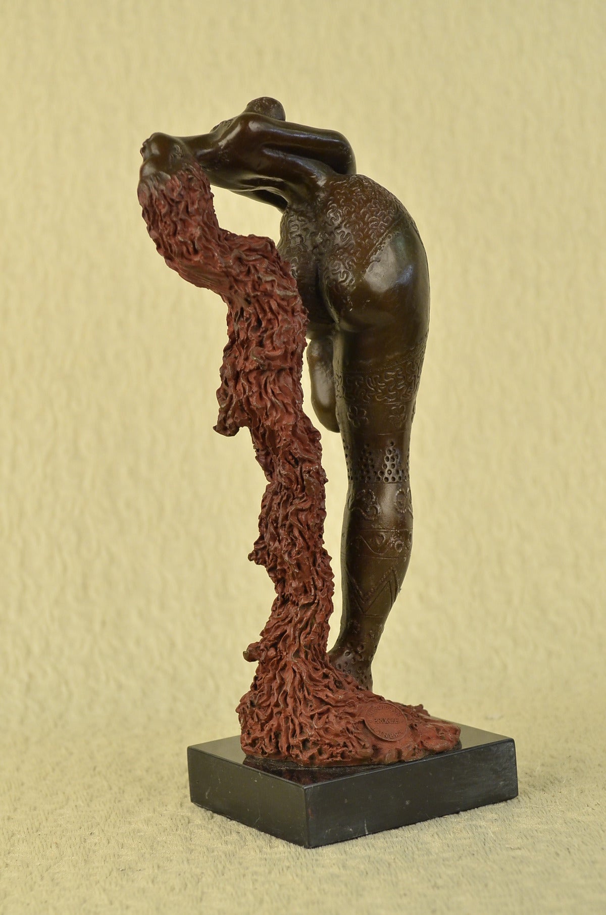 Buy Rolena Abstract Modern Bronze Sculpture – Red Patina Ballerina Statue Art for Sale