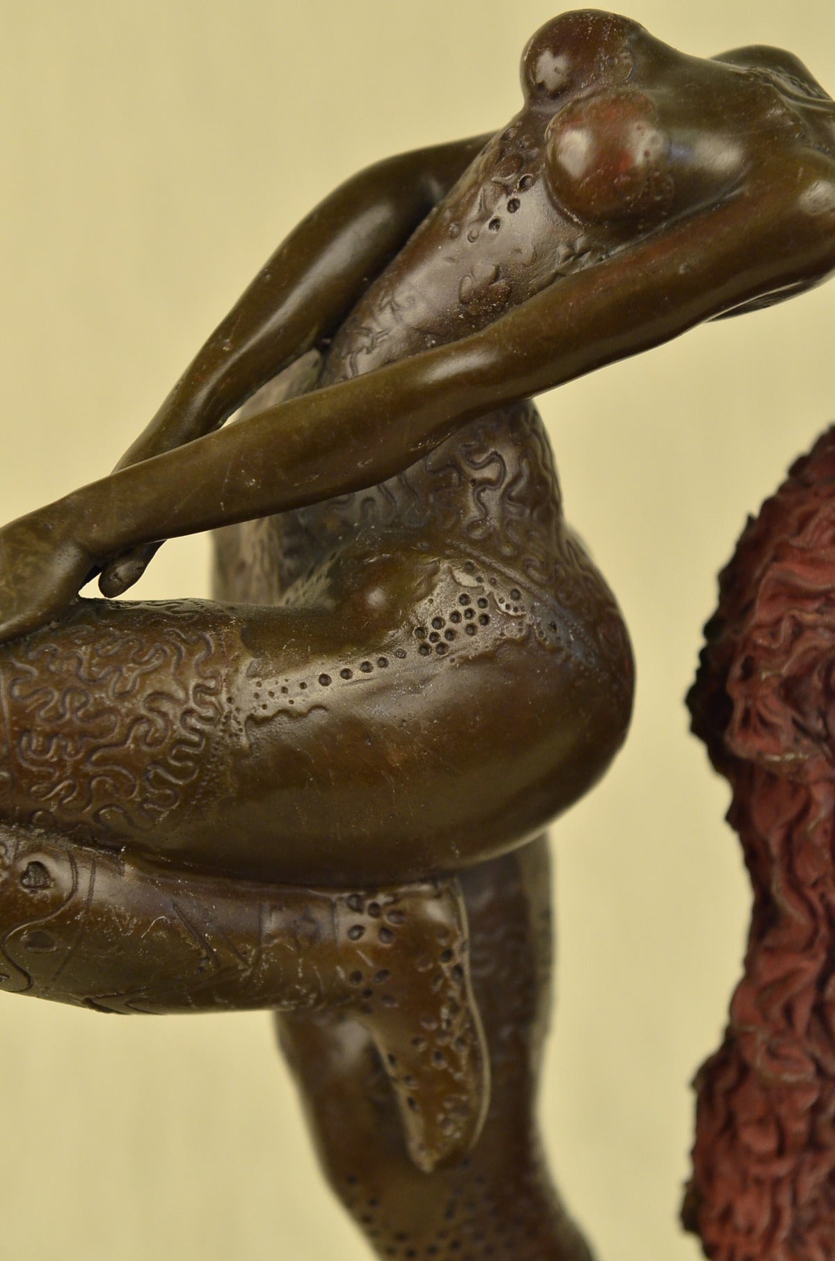 Buy Rolena Abstract Modern Bronze Sculpture – Red Patina Ballerina Statue Art for Sale