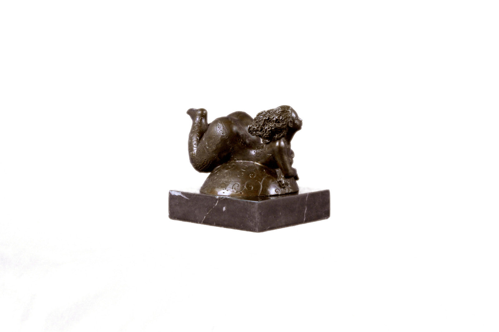 Signed Original a Tribute to Botero Female Bronze Sculpture Statue Figurine