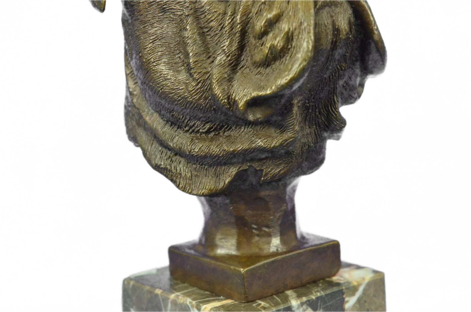 Handcrafted English Bulldog Hot Cast Detailed Bronze Figurine Marble Base Statue