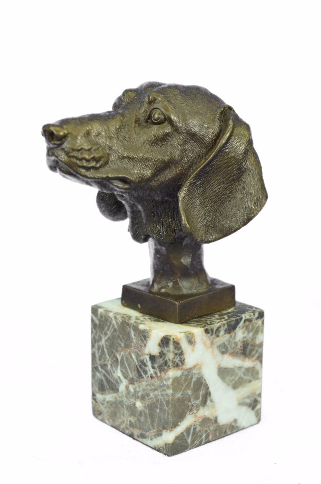 Art Deco Beagle Dog Bronze Sculpture Bookend Statue Book End Figurine Snoopy NR
