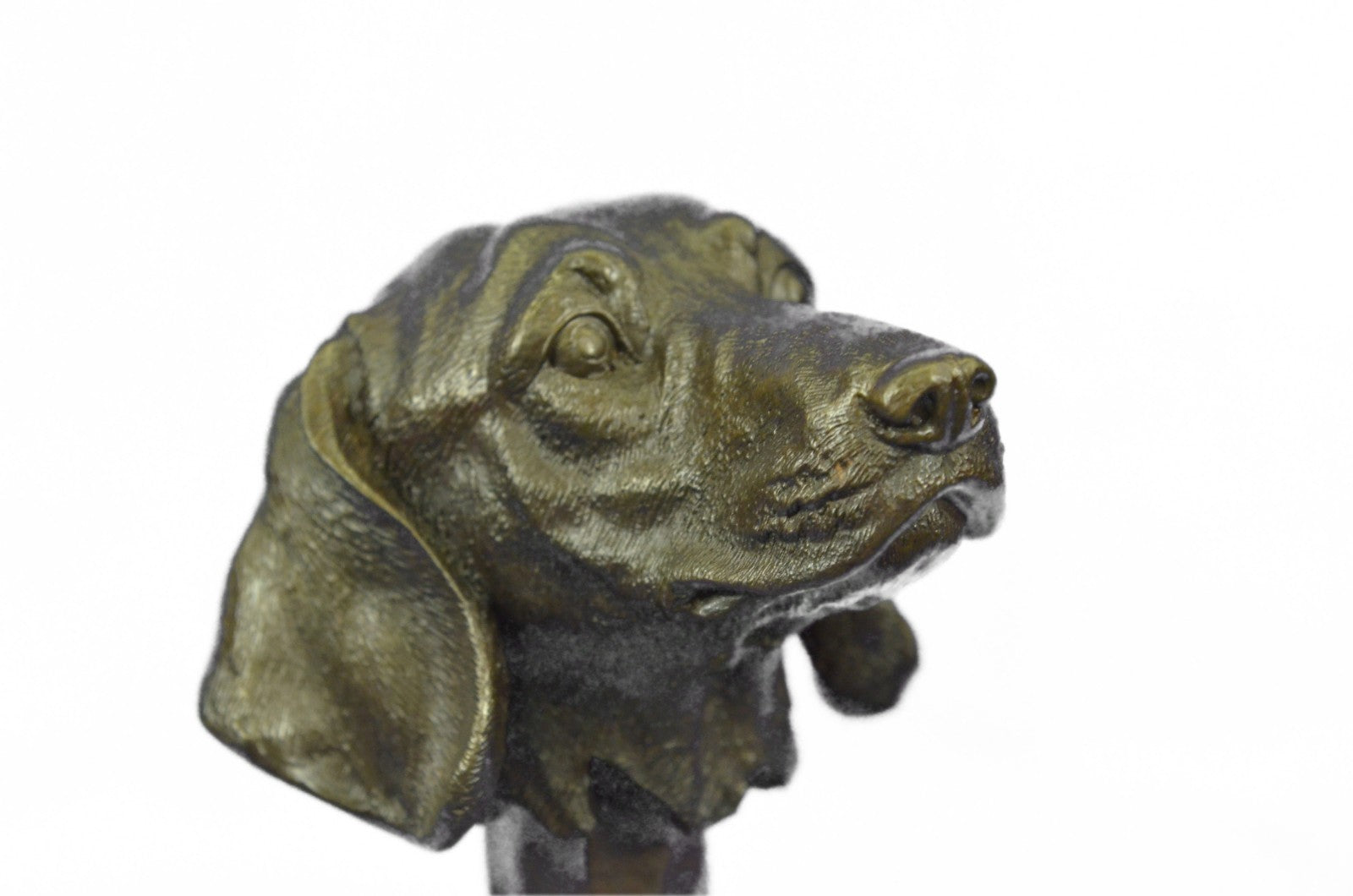 Art Deco Beagle Dog Bronze Sculpture Bookend Statue Book End Figurine Snoopy NR