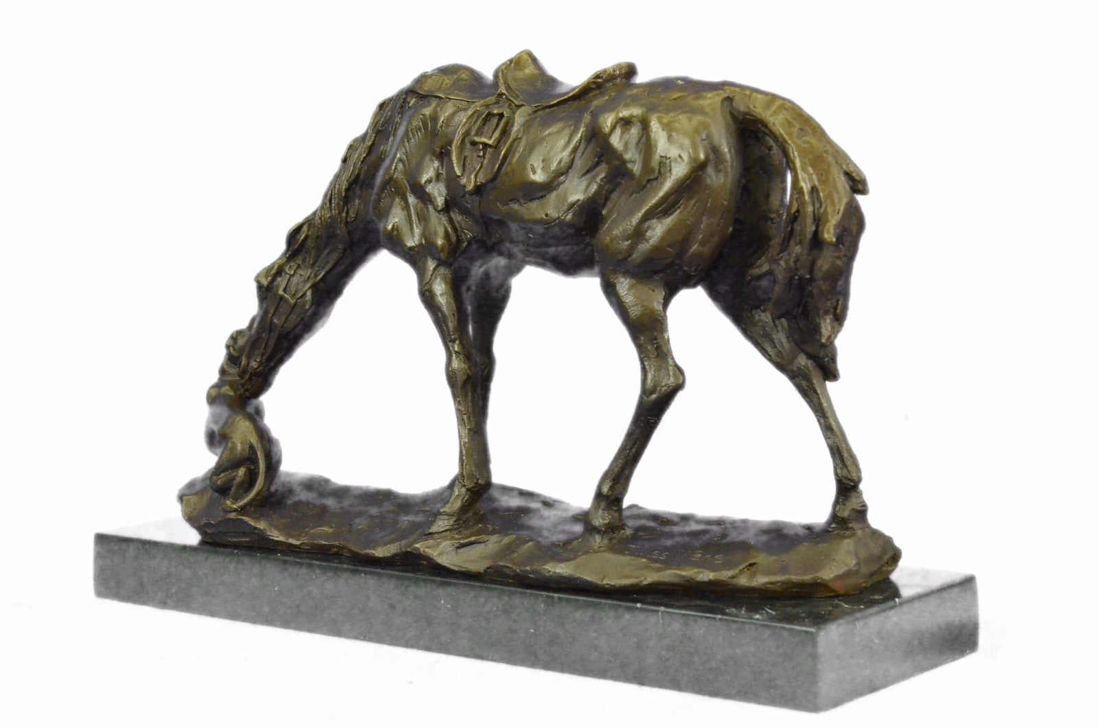 Art Deco Hand Made by Lost Wax Method Friendship Between Dog and Horse Bronze