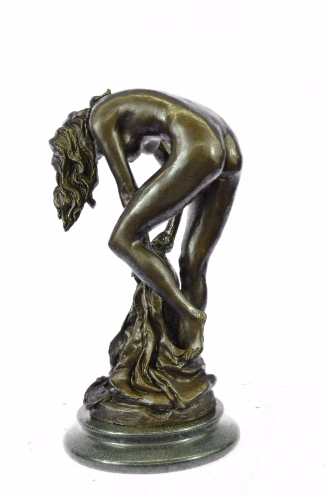 Bronze Sculpture Hand Made Nude Woman by Jean Patoue Classic Artwork