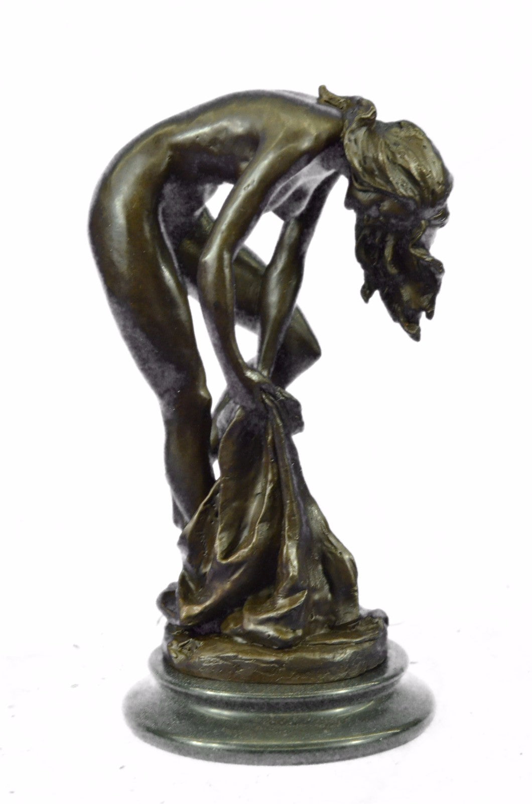 Bronze Sculpture Hand Made Nude Woman by Jean Patoue Classic Artwork