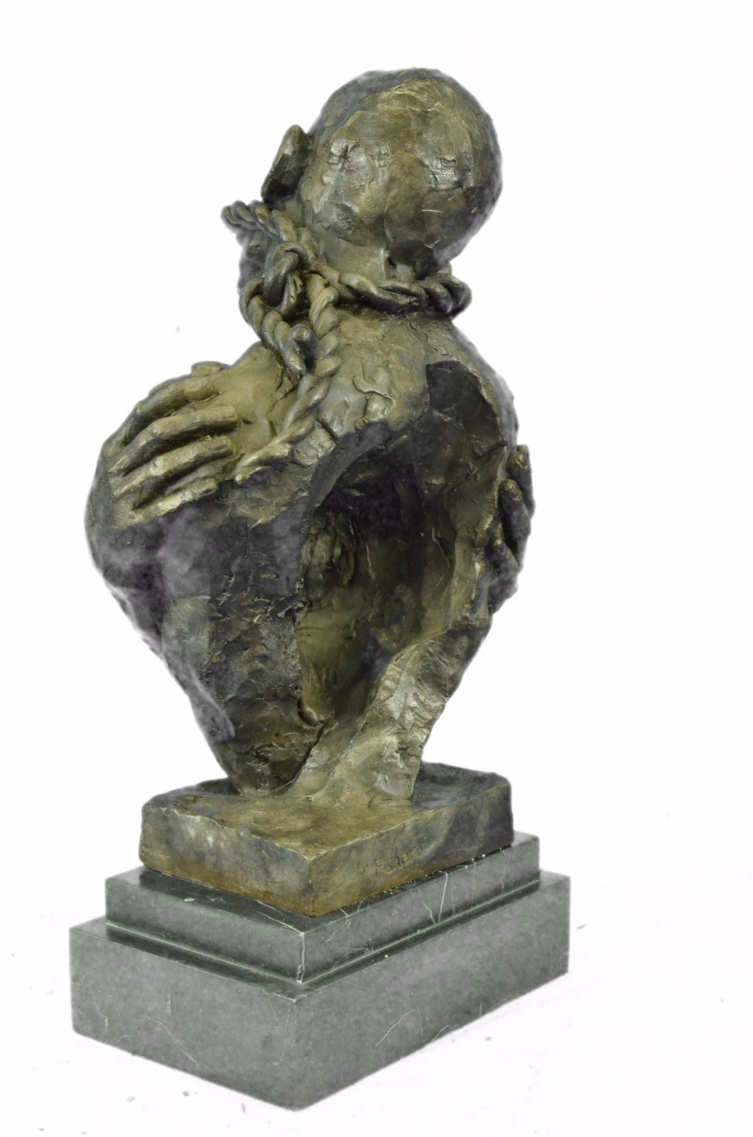 Handmade Bronze Male Bondage Sculpture – Fisher Signed Lost Wax Artwork