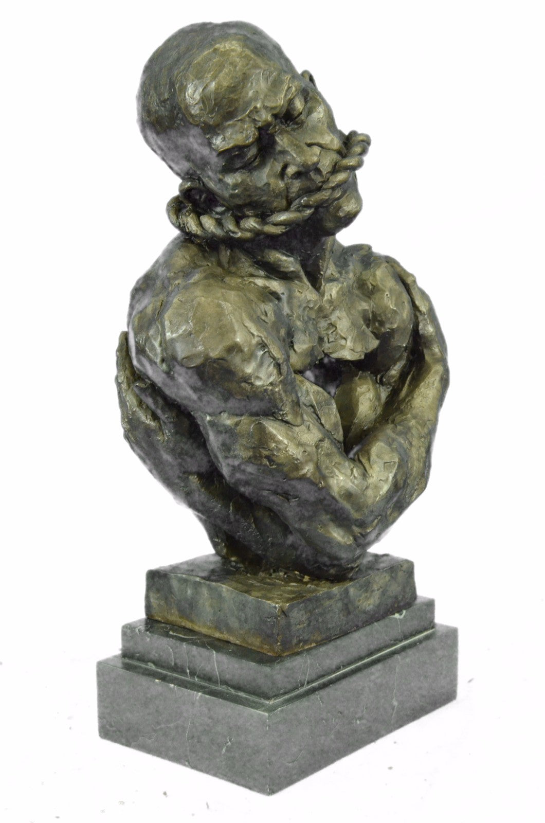 Handmade Bronze Male Bondage Sculpture – Fisher Signed Lost Wax Artwork