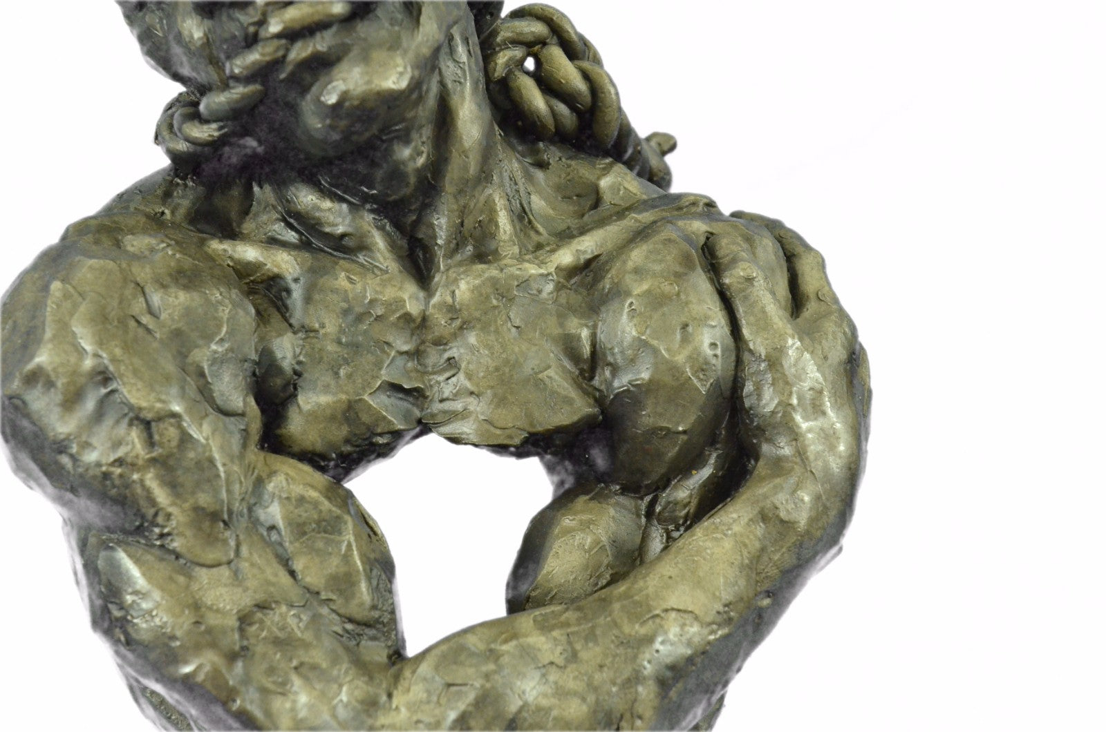 Handmade Bronze Male Bondage Sculpture – Fisher Signed Lost Wax Artwork