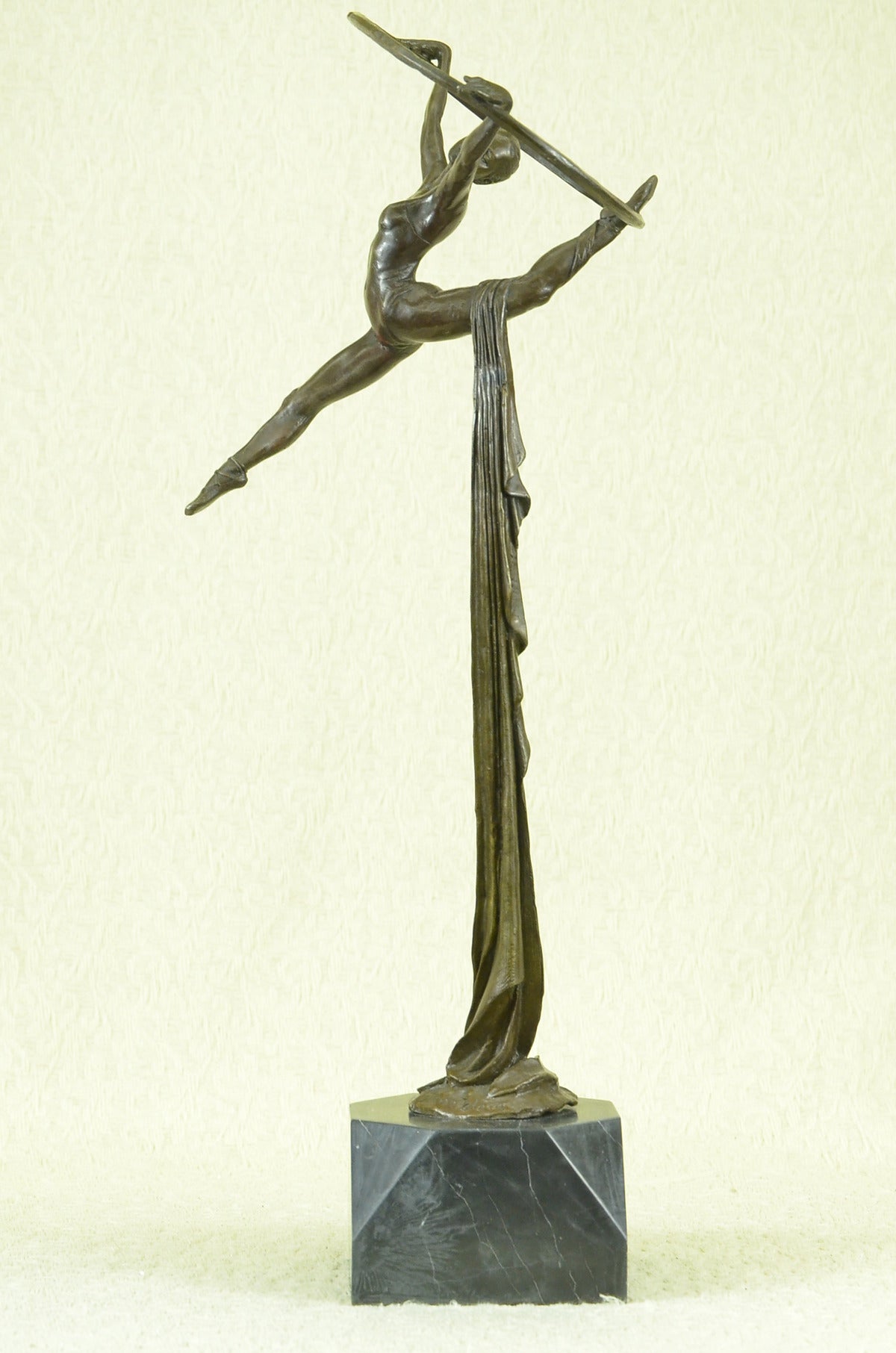Handcrafted Collectible Sport Memorabilia Gymnast Bronze Sculpture Marble Statue