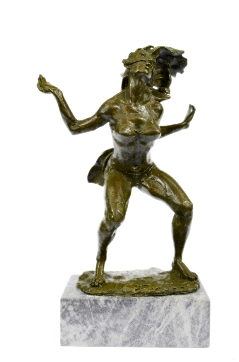 ART DECOR ALDO VITALEH BRONZE SIGNED NUDE WOMEN STATUE ORIGINAL FIGURINE FIGURE