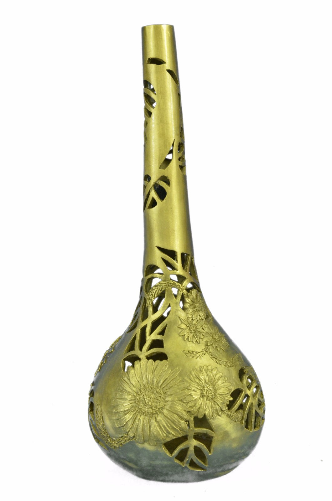 Flower Base Bronze Sculpture Handcrafted With Edition Filigree Design Gilt Sale