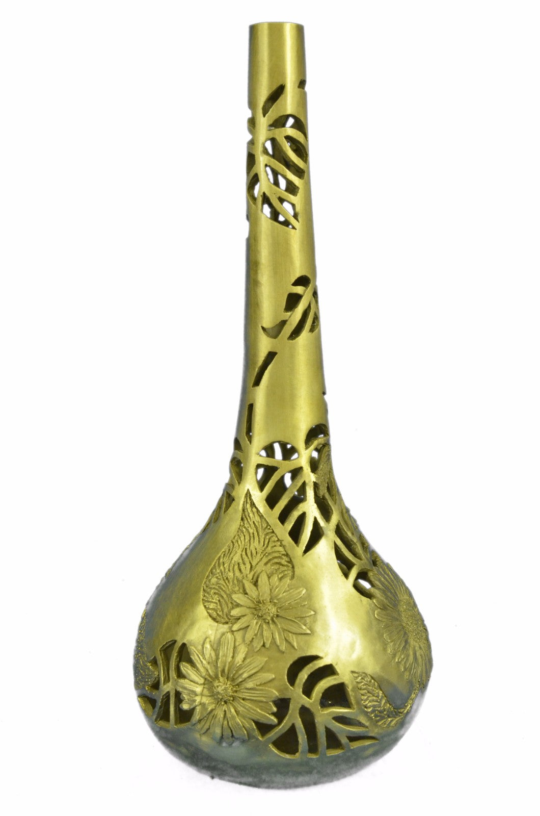 Flower Base Bronze Sculpture Handcrafted With Edition Filigree Design Gilt Sale