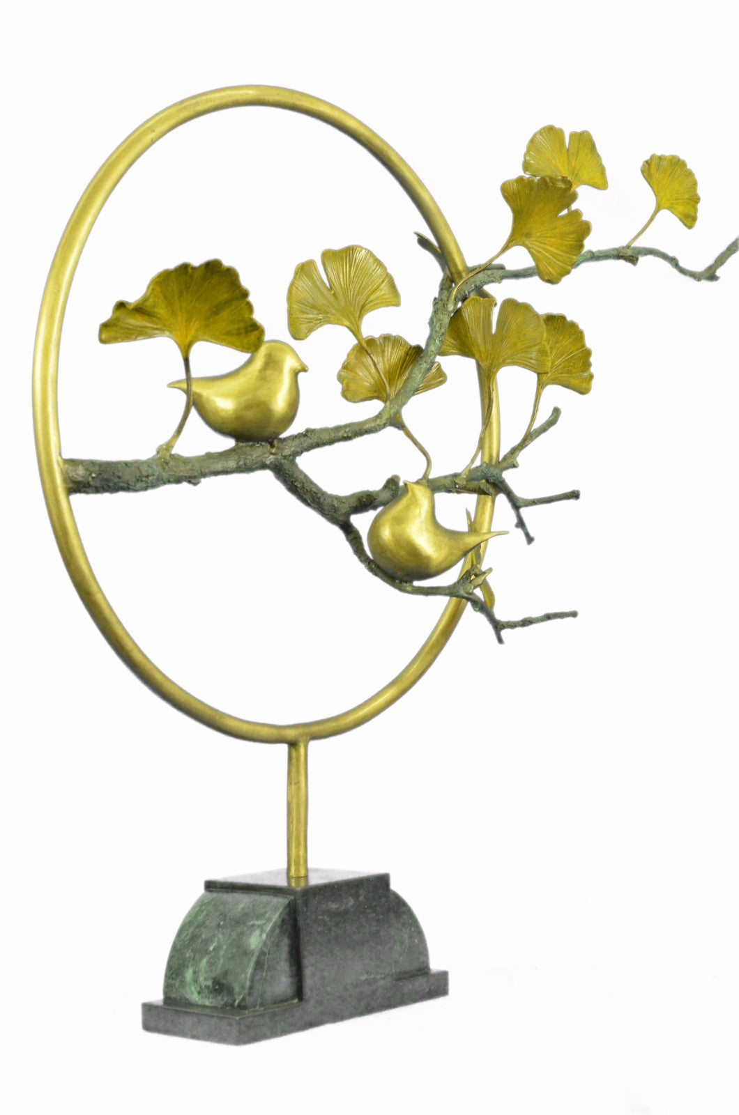 100% Solid Collectible Love Birds by Lost Wax Method Bronze Sculpture Figure