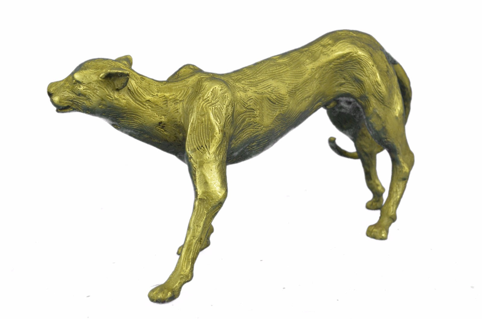 Collectible Statue bronze sculpture Animal LARGE SLEEK COUGAR LUCKY DECO FIGURE