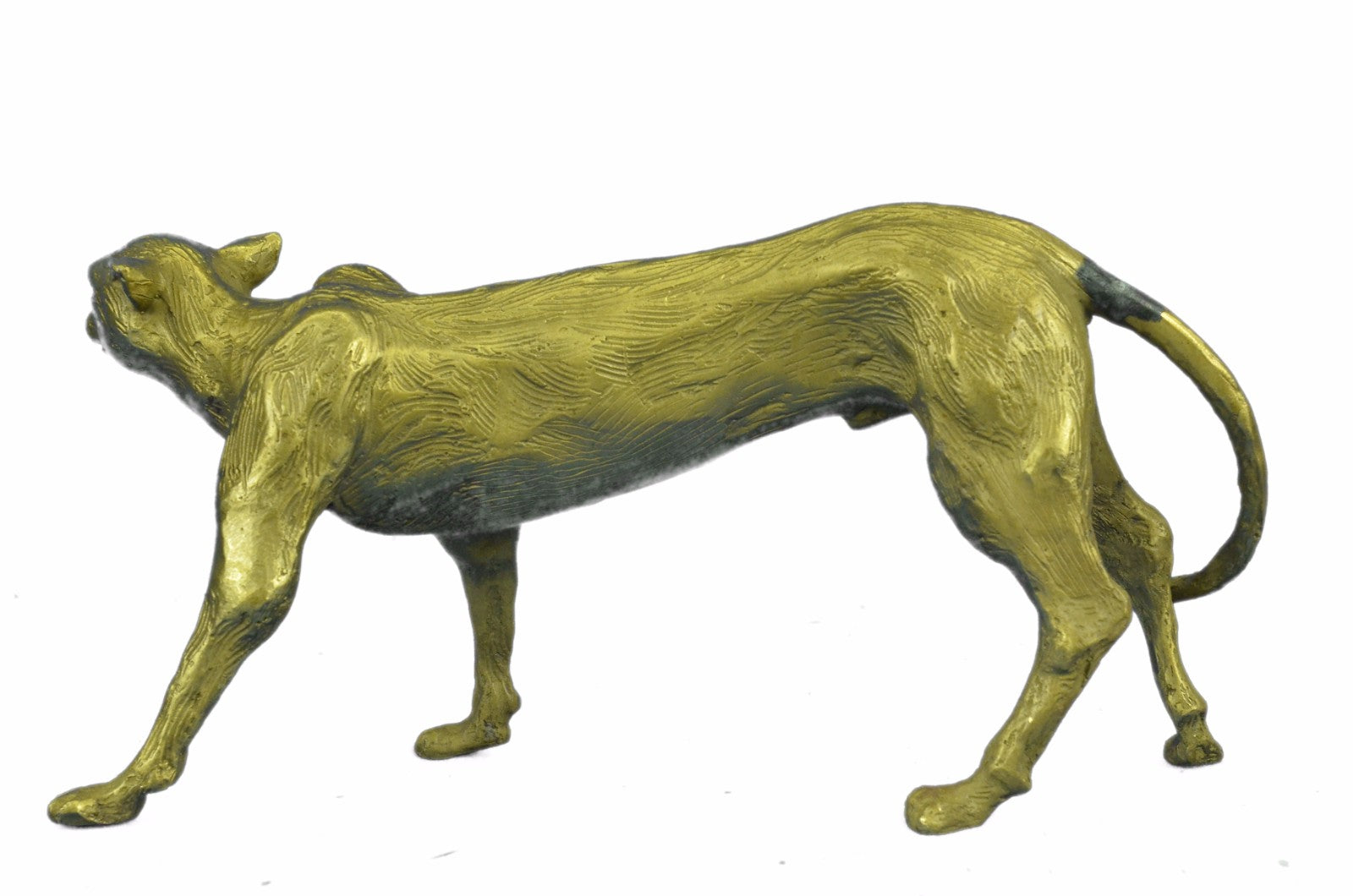 Collectible Statue bronze sculpture Animal LARGE SLEEK COUGAR LUCKY DECO FIGURE