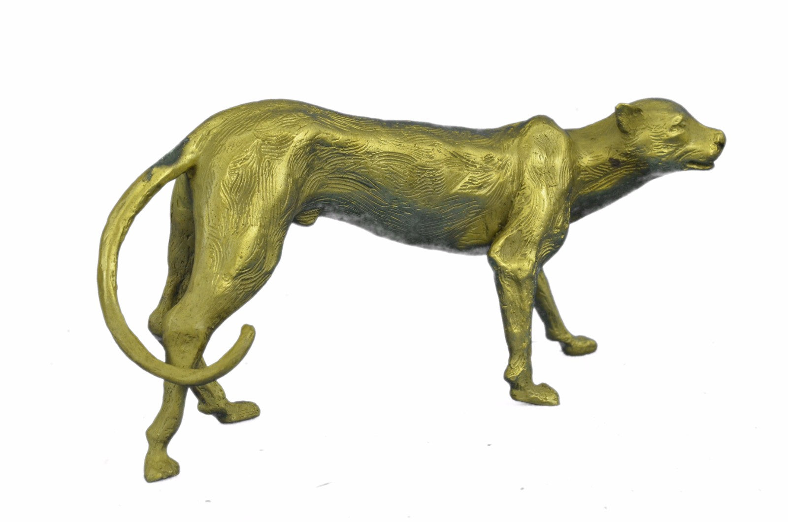 Collectible Statue bronze sculpture Animal LARGE SLEEK COUGAR LUCKY DECO FIGURE