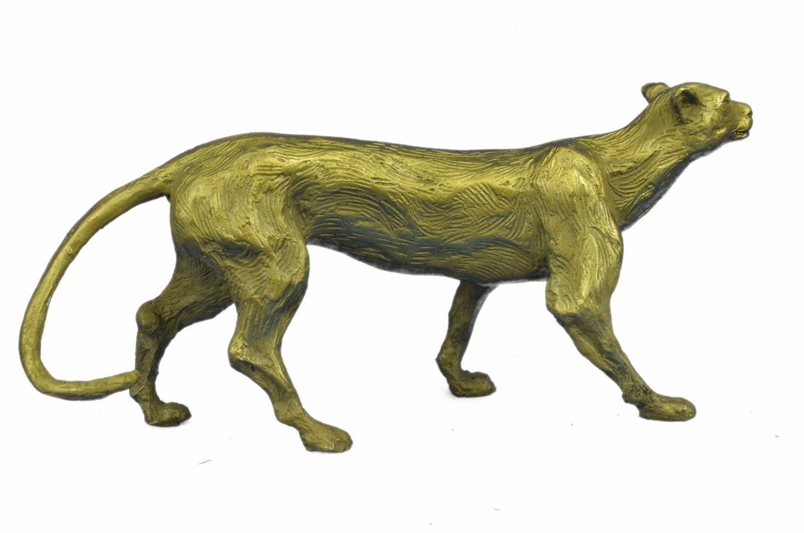 BRONZE SCULPTURE LION PANTHER TIGER PUMA COUGAR BIG CAT STATUE AFRICAN ART DECO
